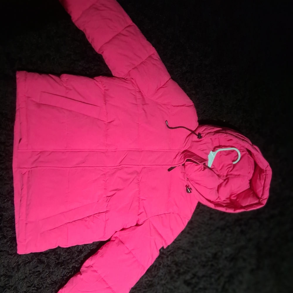 Calvin Klein Kids Vibrant Pink Hooded Puffer Coat